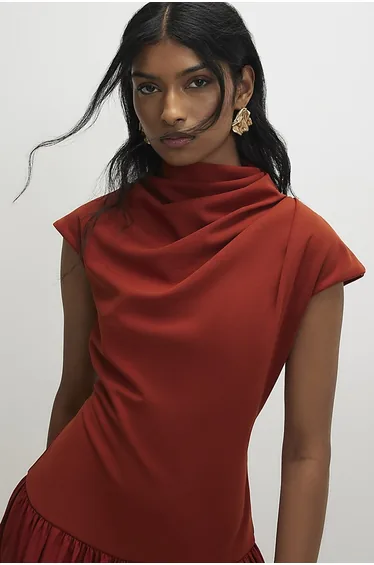 فستان ريفر آيلاند بني ماكسي