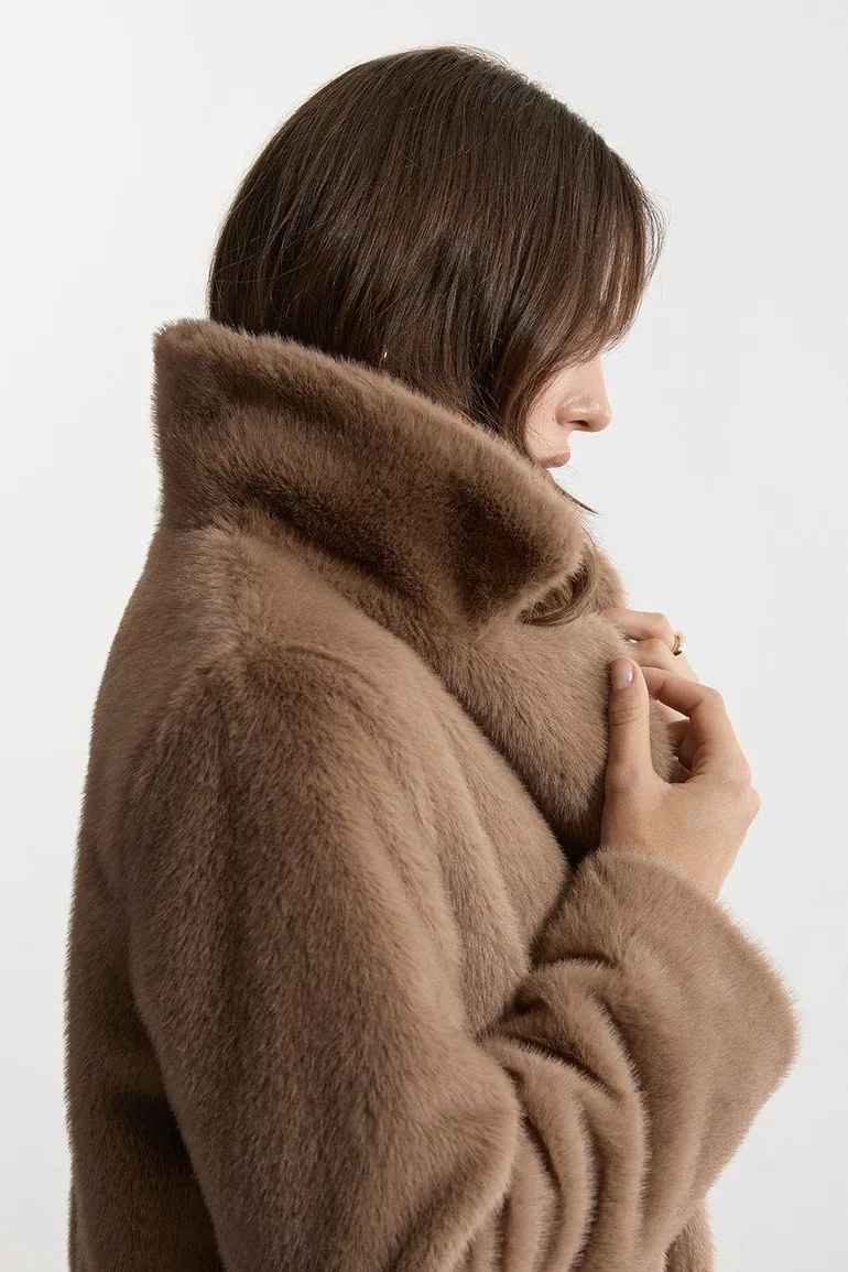 Faux Fur Cropped Jacket - 1