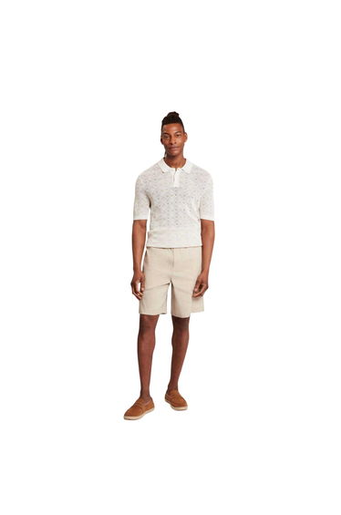 Ted Baker Mens Geometric Polo Shirt - Ecru
