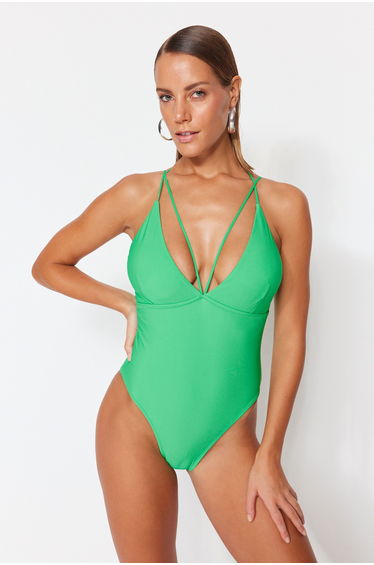 Swimsuit - Green - Plain