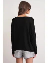 Mixray Oversize Drop Shoulder Knit Sweater - 5
