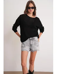 Mixray Oversize Drop Shoulder Knit Sweater - 1