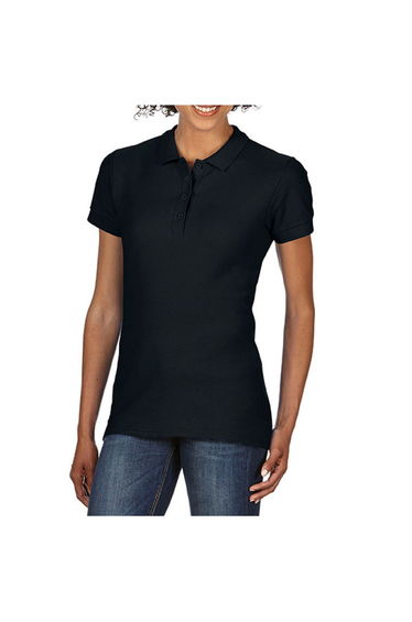 Gildan Womens/Ladies Double Piqué Polo Shirt - Black