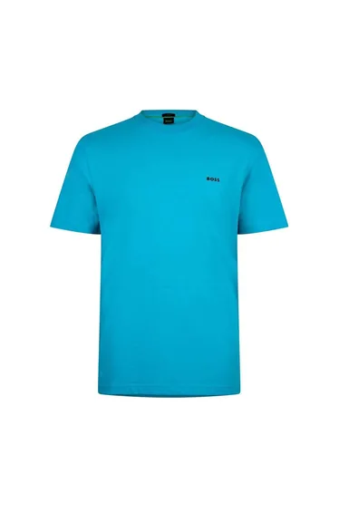 Boss Mens Logo Regular T-Shirt - Pastel Blue