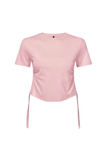 TriDri Womens/Ladies Ruched Crop Top - Light Pink