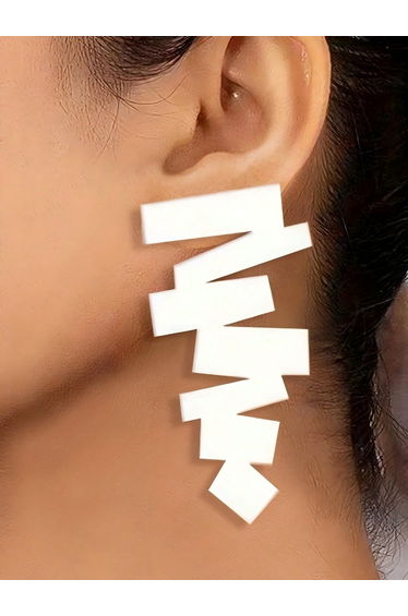 Geometric Long Rectangular Earrings