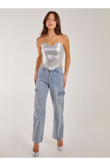 Metallic Corset Top