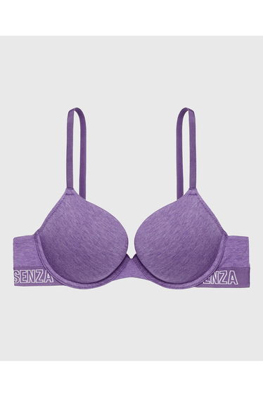 Smooth Lightly Lined Demi Bra in Purple Opulence Heather