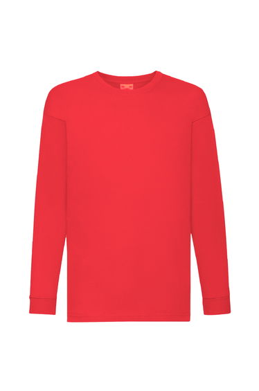 Fruit Of The Loom Childrens/Kids Long Sleeve T-Shirt (Pack of 2) - Red