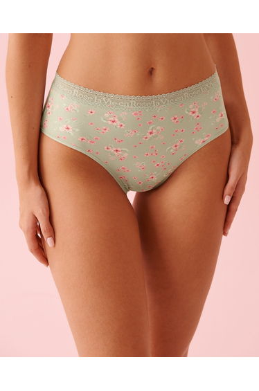 Super Soft Lace Trim High Waist Bikini Panty
