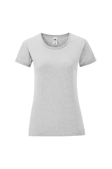 Fruit Of The Loom Womens/Ladies Iconic T-Shirt - Heather Grey