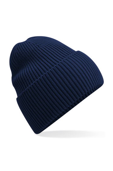 Beechfield Cuffed Recycled Oversized Beanie - Oxford Navy