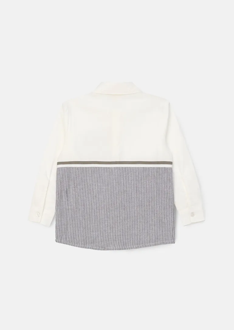 Hank Grey Textured Stripe Block Shirt - 5