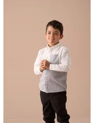 Hank Grey Textured Stripe Block Shirt - 2
