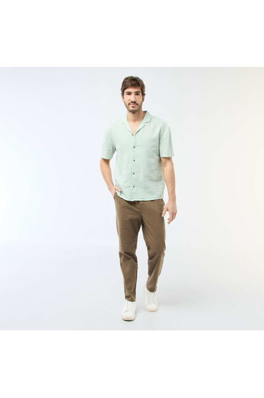 Linen Blend Shirt GREEN