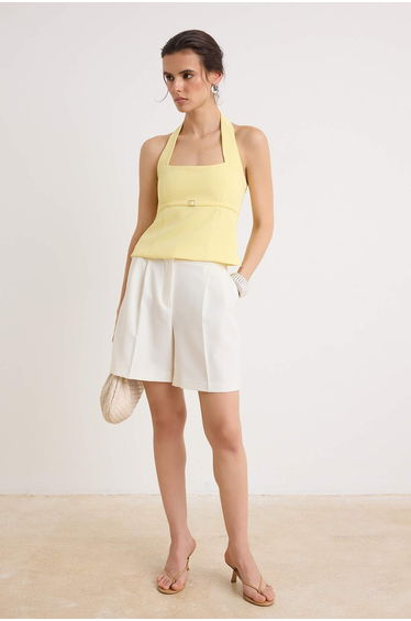 Yellow Woven Top&Bottom Blouse