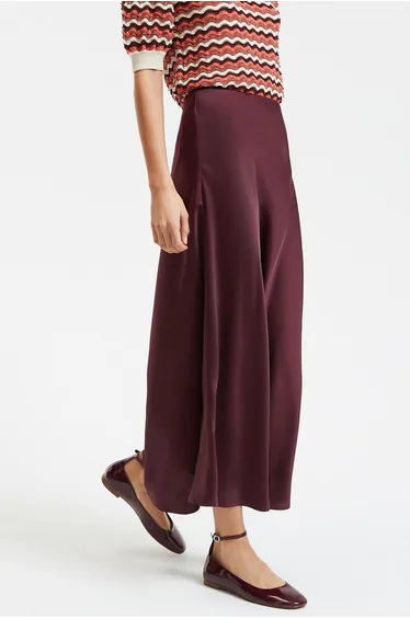 Signatures Marion Maxi Skirt in Matte Satin