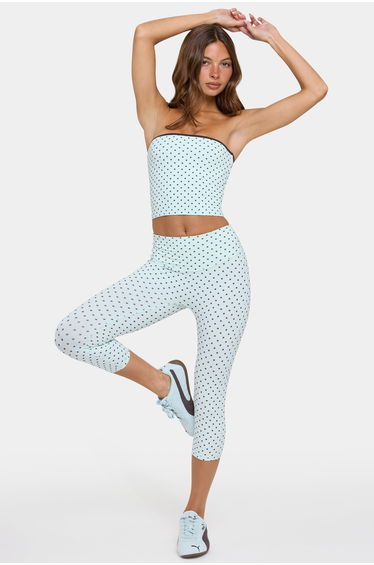 Soft Active Capri Leggings in Mint Chip