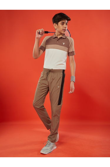 Boys Side Contrast Panel Slim Fit Track Pants