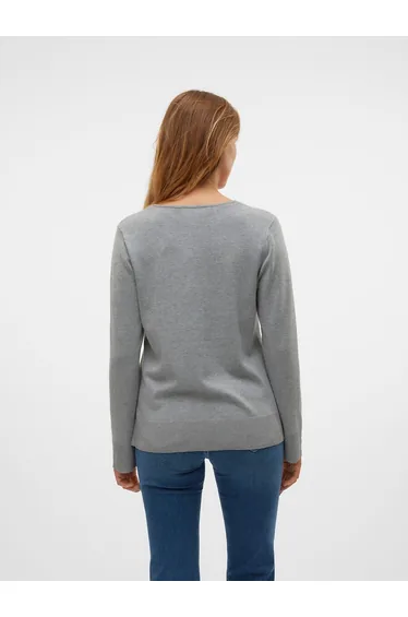 سترة فيرو مودا رمادي محبوك بأكمام طويلة