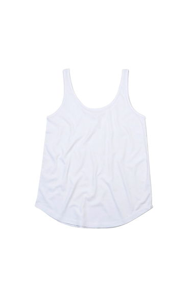Mantis Womens/Ladies Loose Fit Sleeveless Vest Top - White