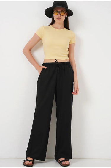 BDART Wide Leg Relaxed Pants with Drawstring