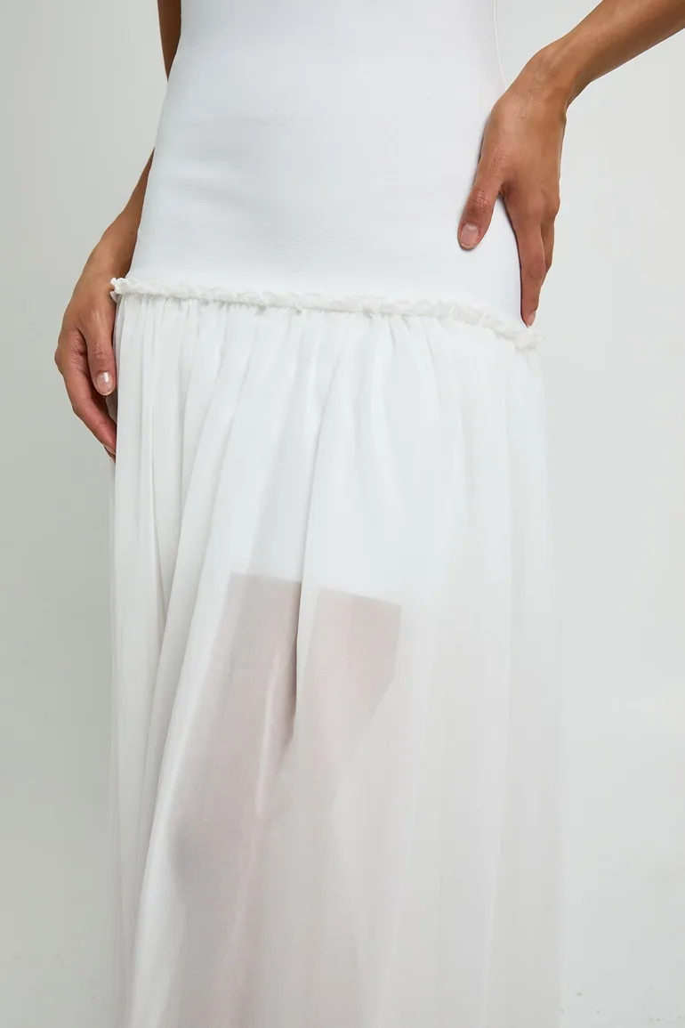 Premium Bandage Bandeau Maxi Dress - ivory - 3