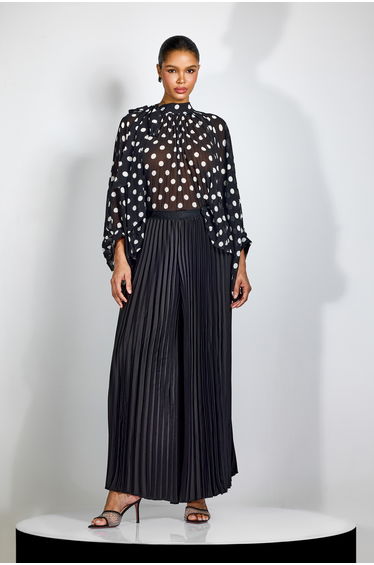 Vania Polka Dot Sheer Chiffon Blouse