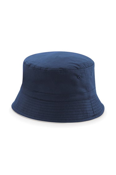 Beechfield Unisex Classic Reversible Bucket Hat - French Navy/White