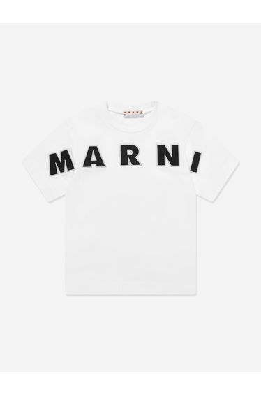 MARNI Kids Logo T-Shirt in White