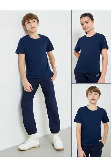 Pack of 2 - Teen Unisex Solid Cotton T-Shirt