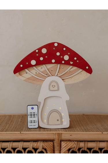 Mushroom Lamp in Red (31.5x29x5.5 cm)