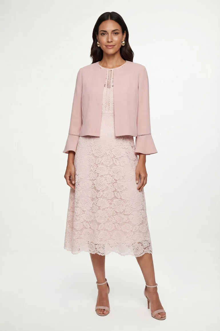 Woven Flute Sleeve Jacket