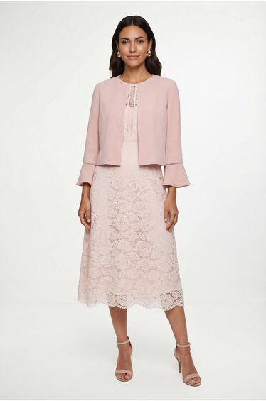 Woven Flute Sleeve Jacket