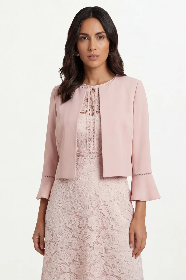 Woven Flute Sleeve Jacket - 1