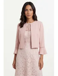 Woven Flute Sleeve Jacket - 1