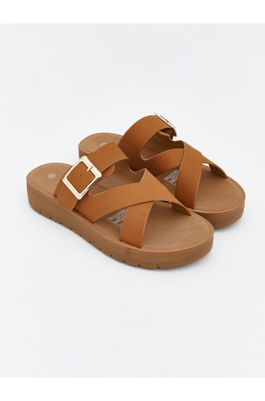 Faux Leather Women's Sandals