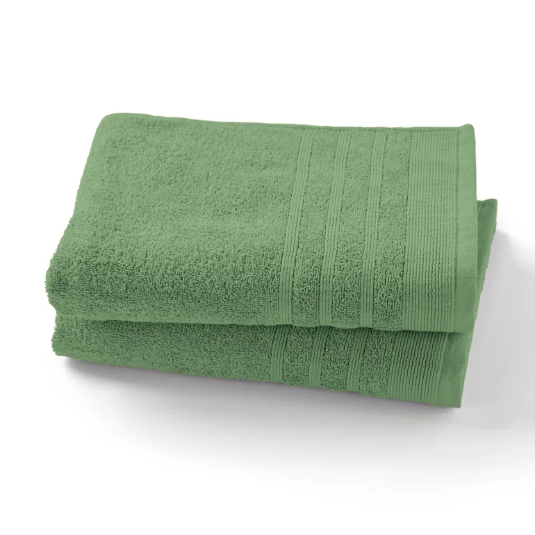 Set of 2 Zavara 100% Cotton Terry Supersoft Hand Towels - 2