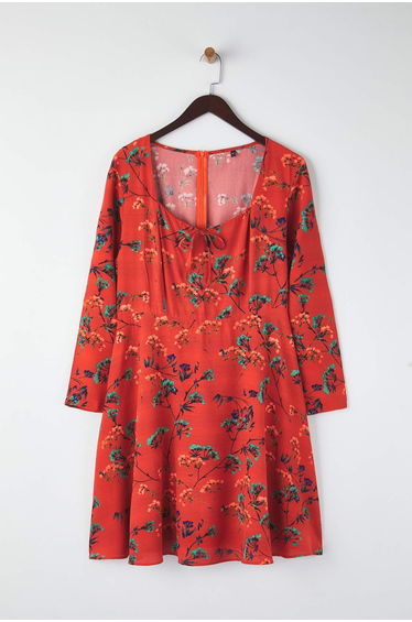 Burgundy Moroccan Woven Plus Size Dress