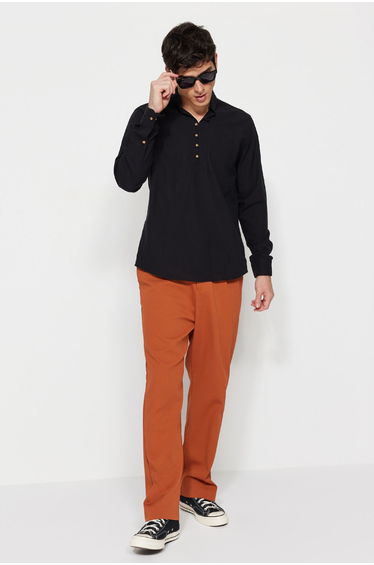 Shirt - Black - Slim fit