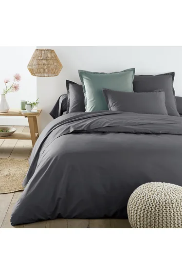 شرشف سرير قطن سادة بحواف مطاطية