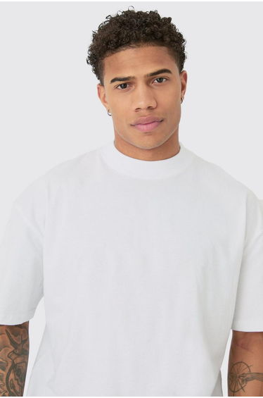 Oversized Over Seam Spider Back Print T-shirt - white