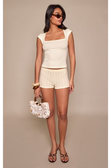 Lemon Pointelle Hot Pant