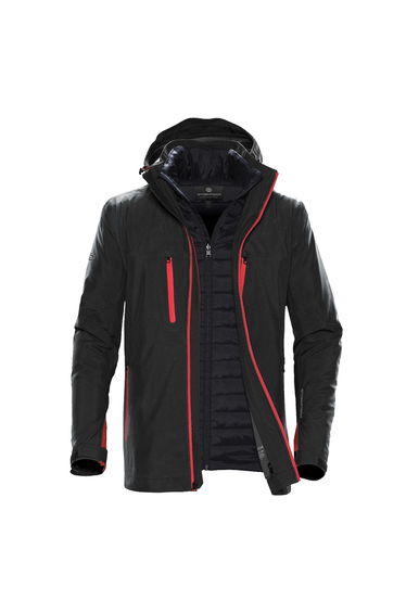 Stormtech Mens Matrix System Jacket - Black/Bright Red