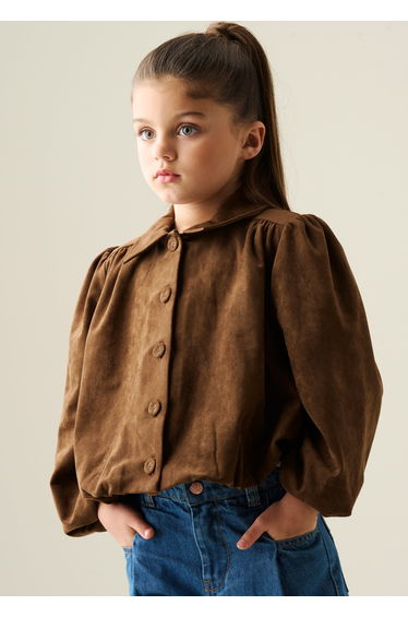 Maia Suedette Balloon Hem Blouson