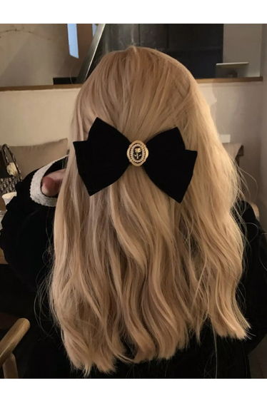 Set of 2 - Black Bow Hair Clip