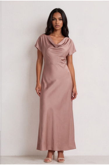 TFNC Marjorie Dusky Pink Maxi Dress