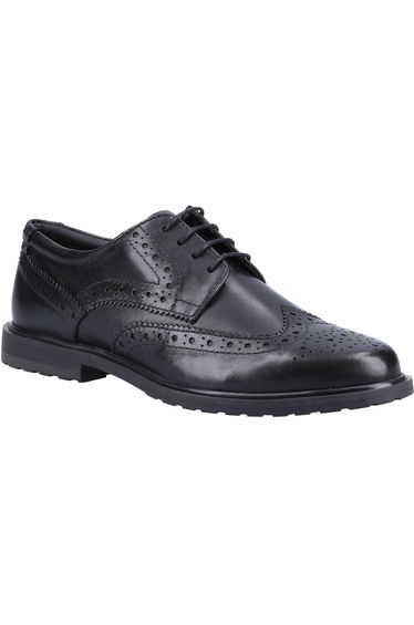 Hush Puppies Girls Verity Leather Brogues - Black