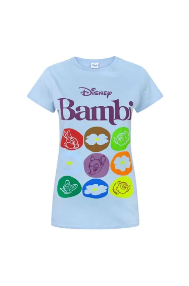 Disney Womens/Ladies Bambi Motif T-Shirt - Blue