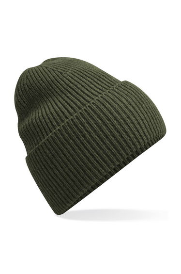 Beechfield Cuffed Recycled Oversized Beanie - Olive Green
